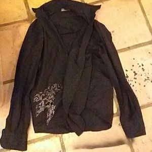 (Gift) NWOT blck button collar shirt size larg